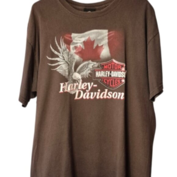 Harley-Davidson Brown Graphic T-Shirt Men's Size Large Cotton - Picture 10 of 10